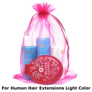 Care Kit for Human Hair Extensions Light Color